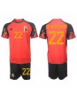 Otroški Nogometna dresi replika Belgija Charles De Ketelaere #22 Domači SP 2022 Kratek rokav (+ hlače)